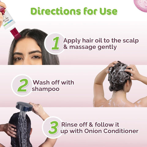 Mamaearth Anti Hair Fall Spa Kit with Onion Extract - 150ml Oil, 250ml Shampoo & Conditioner