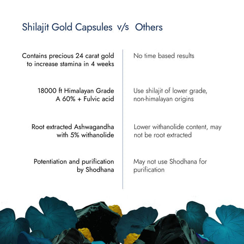 Kapiva Shilajit Gold 60 Capsules | Contains 24 Carat Gold | Boosts Stamina In 4 Weeks | 100% Ayurvedic Buy 1 Get 1