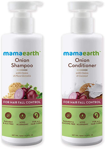 Mamaearth Onion Anti Hairfall Combo (Shampoo and Conditioner)- 250 ml each