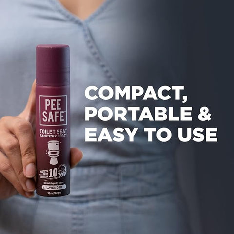 Pee Safe Toilet Seat Sanitizer Lavender 75Ml