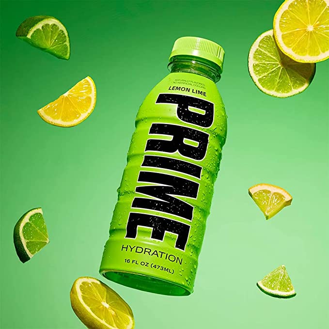 Products Prime Hydration Drink Sports Beverage "LEMON LIME," Naturally Flavored, 10% Coconut Water, 250mg BCAAs, B Vitamins, Antioxidants, 835mg Electrolytes, 20 Calories per 16.9 Fl Oz Bottle One piece