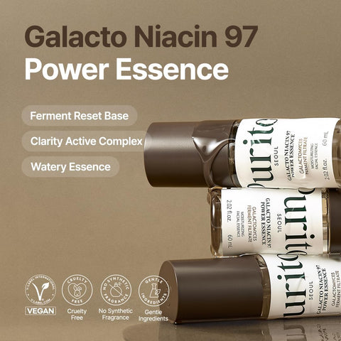 PURITO Galacto Niacin 97 Power Essence - Fermented Galactomisses & Niacinamide Formula, 60ml