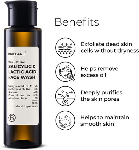Brillaire Salicylic & Lactic Acid Face Wash 100Ml