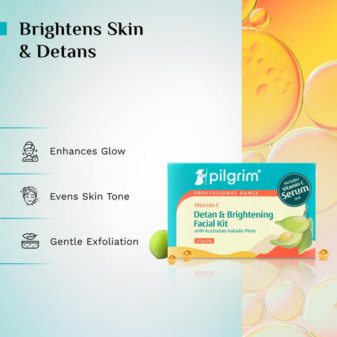 Pilgrim Vitamin C Detan & Brightening Facial Kit 77 ML