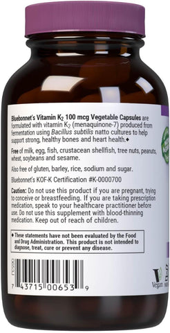 Blue bonnet vitamin k2 100 mcg capsules