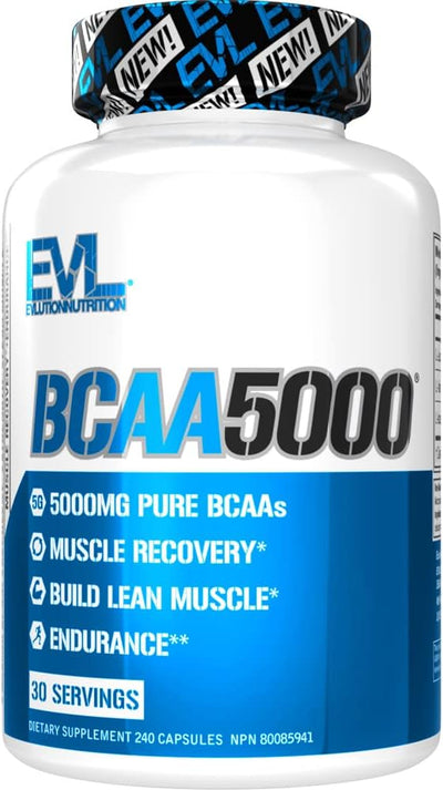 EVL BCAA 5000 30 حصة 240 كبسولة 