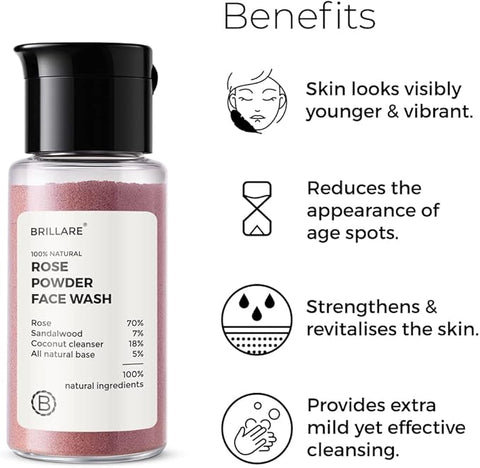 Brillaire Rose Powder Face Wash 30Gm