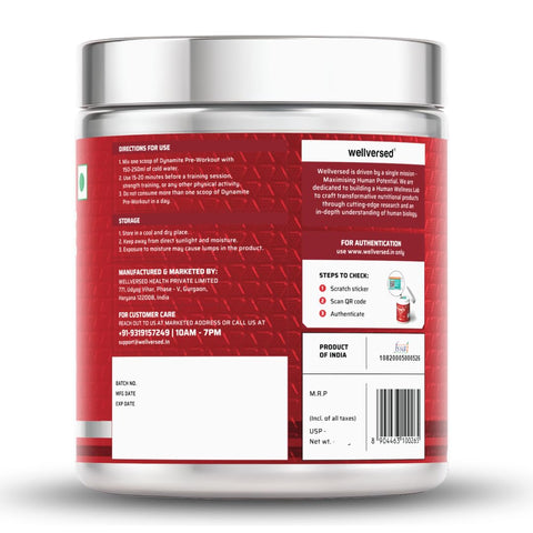 Wellversed Dynamite Pre-Workout Watermelon Ice (210g)