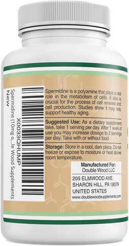 Doublewood Spermidine Supplement 10 Mg 120 Capsules