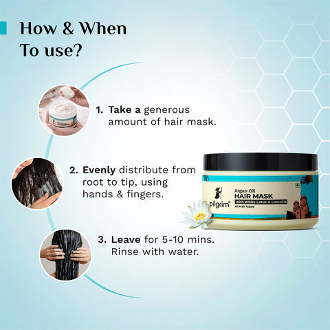 PILGRIM Argan Oil Hair Mask with White Lotus & Camellia 200g