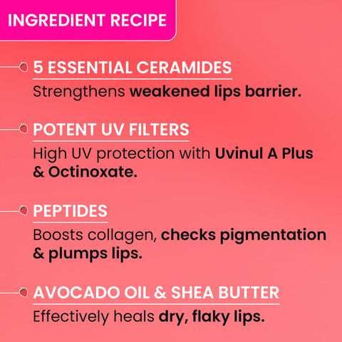 Dot & Key Ceramide & Peptide Barrier Repair Brightening Lip Balm SPF 50 PA+++ - Red Romance (10 g)