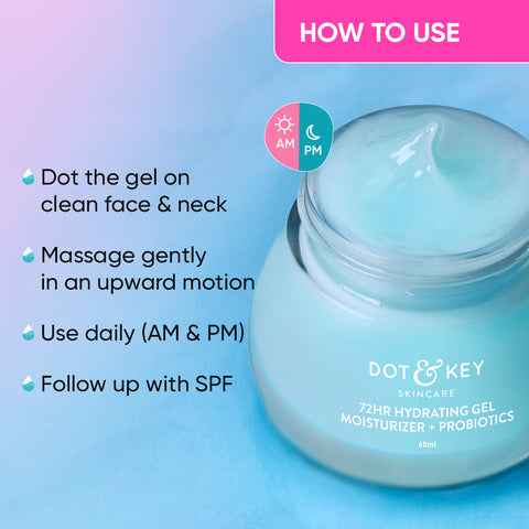 Dot & Key 72Hr Hydrating gel + probiotics 60ml