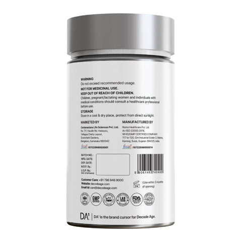 Decode Age Dake | Multivitamin D3, K2 (Mk-7), A & E Capsules 30