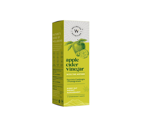 Wellbeing Nutrition Apple Cider Vinegar (ACV) for Weight Loss with Mother & Garcinia Cambogia, Pomegranate| Weight Management, Gut Health, Supports Digestion, Boosts Metabolism 17 Effervescent Tablet