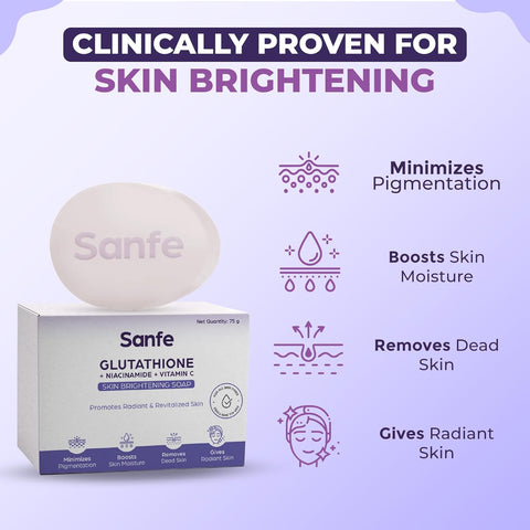 Sanfe Glutathione Niacinamide Vitamin C Brightening Soap 75gm