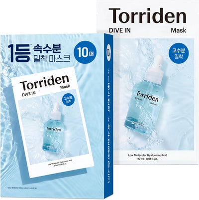 Torriden Dive In Low Molecular Hyaluronic Acid Mask Pack 27Mlx10
