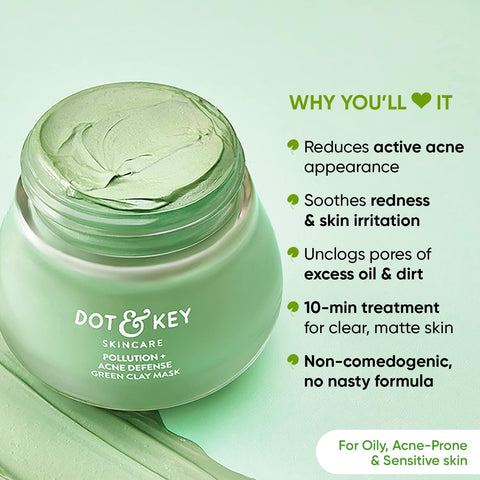 Dot & Key Anti-Acne Salicylic Green Clay Face Mask 85g