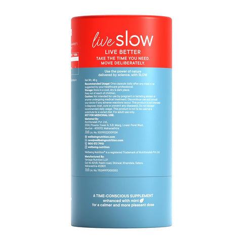Wellbeing Nutrition Slow | Cholestrol Control 60 Capsules in a bottle