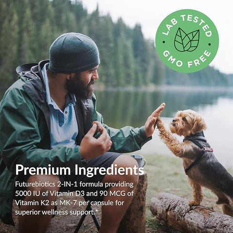 Futurebiotics Vitamin K2 (Mk7) 90Mcg With Vitamin D3 5000 Iu Tablets 120