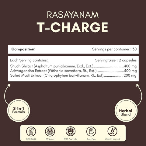 Rasayanam T-Charge Capsules (500mg) 60 Capsules