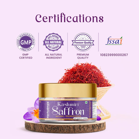 Herbal Max Original Kashmiri Mongra Saffron/Kesar 0.5 Gram