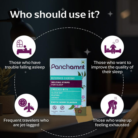 Panchamrit Oral Melting Strips for Sleep - 30 (Pack of 3)