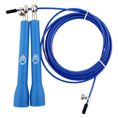 Burnlab Adjustable Skipping Rope Suitable for Gym, Crossfit, Double Unders, Speed Jumping, Cardio and Weight Loss - For Men and Women (Blue)