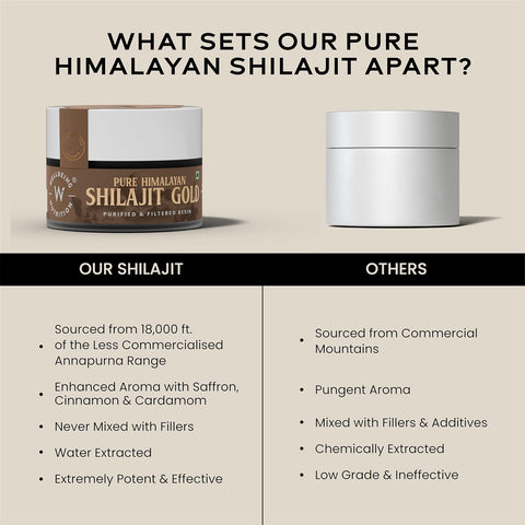 Wellbeing Nutrition Pure Himalayan Shilajit Gold Resin (24K Gold Leaf)