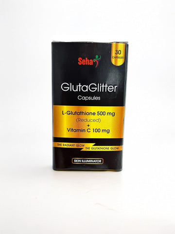 GlutaGlitter L-Glutathione 500mg + Vitamin C 100 mg Capsules 30
