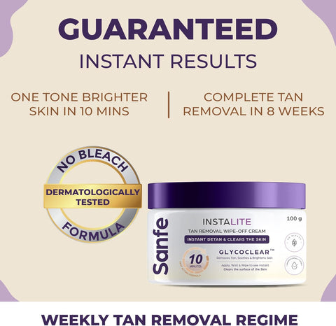 Sanfe Detan Cream Instalite Detan Wipe Off 100 gm