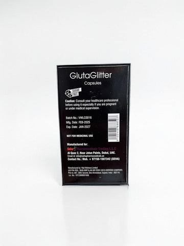 GlutaGlitter L-Glutathione 500mg + Vitamin C 100 mg Capsules 30
