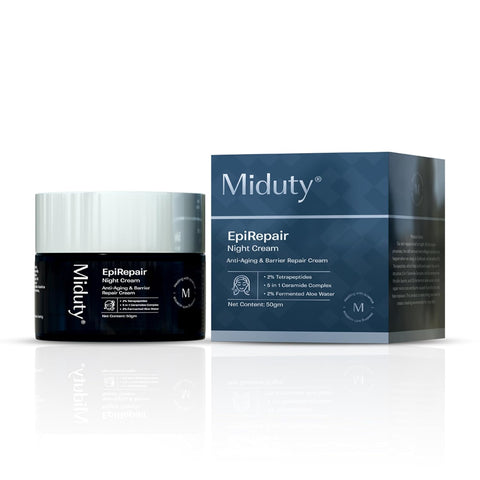 Miduty EpiRepair Night Cream - Peptide & Ceramide Skin Barrier Repair - 50g