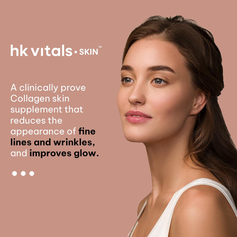 HK Vitals Marine Collagen Supplement (Lemon, 200G) | Vitamin C, E, Sodium Hyaluronate | For Healthy Skin, Hair & Nails