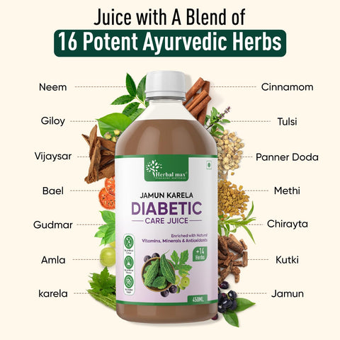 Herbal max Diabetic Care karela jammun 450 ml - Image 3