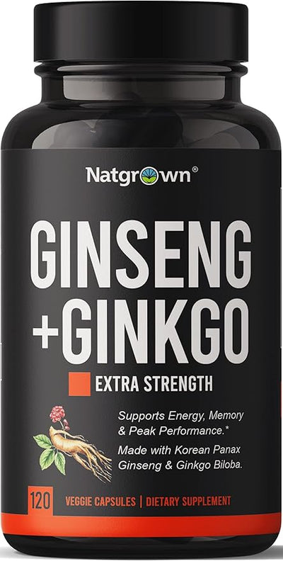 Natgrown Panax Ginseng And Ginkgo Biloba Complex Capsules 120