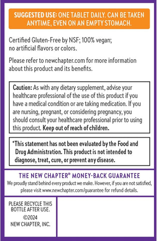 New Chapter Vitamin C + Elderberry With Fermented Vitamin C/Whole-Food Herbs + Collagen Protection, 60 Count (Pack Of 1)