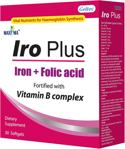 MAXIMA Iro Plus Vitamin B Complex Softgels 30's