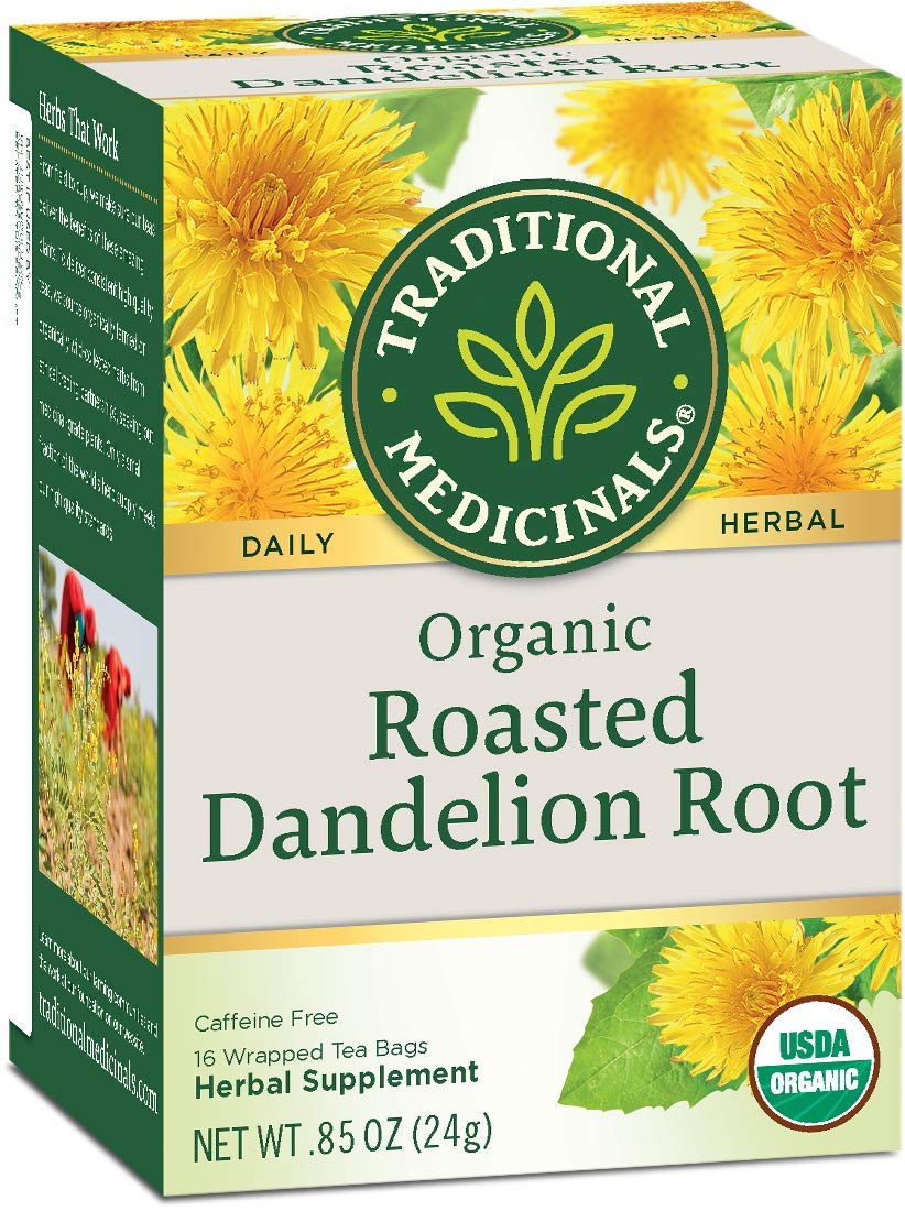 Traditional Medicinal Roasted Dandelion Root, 16 Teabags