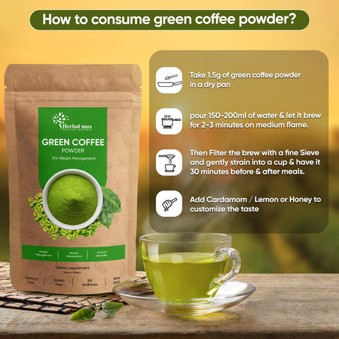 Herbal Max Green Coffee Powder 100g¬â€