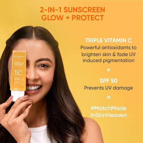 Dot & Key Vitamin C + E Face Sunscreen With SPF 50 PA+++ 50g