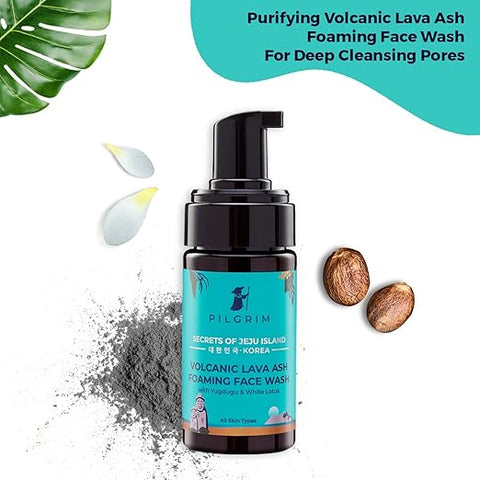 Pilgrim Korean Volcanic Lava Ash Foaming Face Wash
