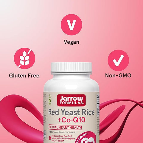 Jarrow Formulas, Vegan Red Yeast Rice + Co-Q10, 120 Veggie Capsules