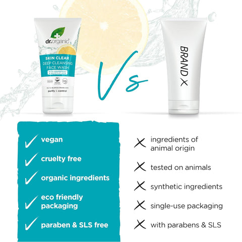 Dr. Organic Skin Clear Deep Cleansing Face Wash 125ML