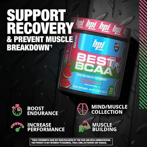 أفضل BCAA 30 جرعة من ثلج البطيخ من بي بي آي 300 جرام