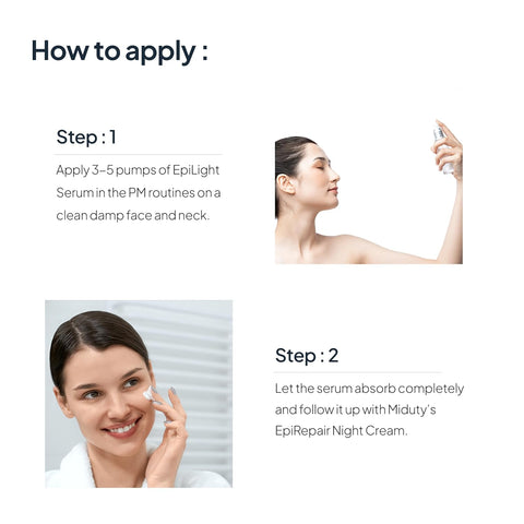 Miduty EpiLight Night Serum - Face Treatment, 30ml