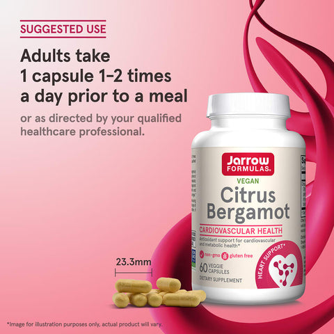 Jarrow Formulas, Vegan Citrus Bergamot, 60 Veggie Capsules (500 mg per Capsule)