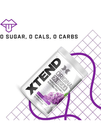 مسحوق BCAA الأصلي من XTEND بنكهة العنب الجليدي 