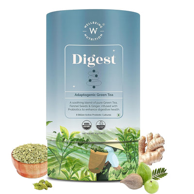 شاي أخضر من Wellbeing Nutrition Digest (20 كيس شاي هرمي) 