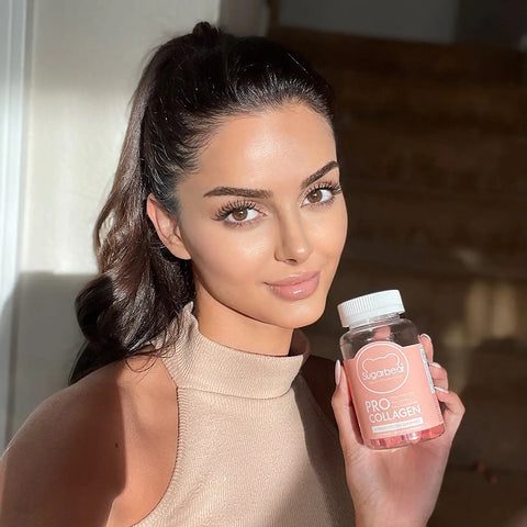 Sugarbear ProCollagen، علكات الكولاجين النباتية + Wellbeing Nutrition Slow Burn + Plix خل التفاح البطيخ العصير + Mamaearth Skin Plum + Plix تباهى بشعرك Orange Burst
