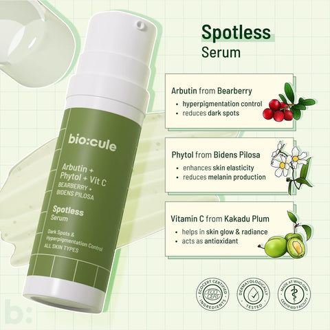 Biocule Spotless Serum : Arbutin + Phytol + Vit C 30ml